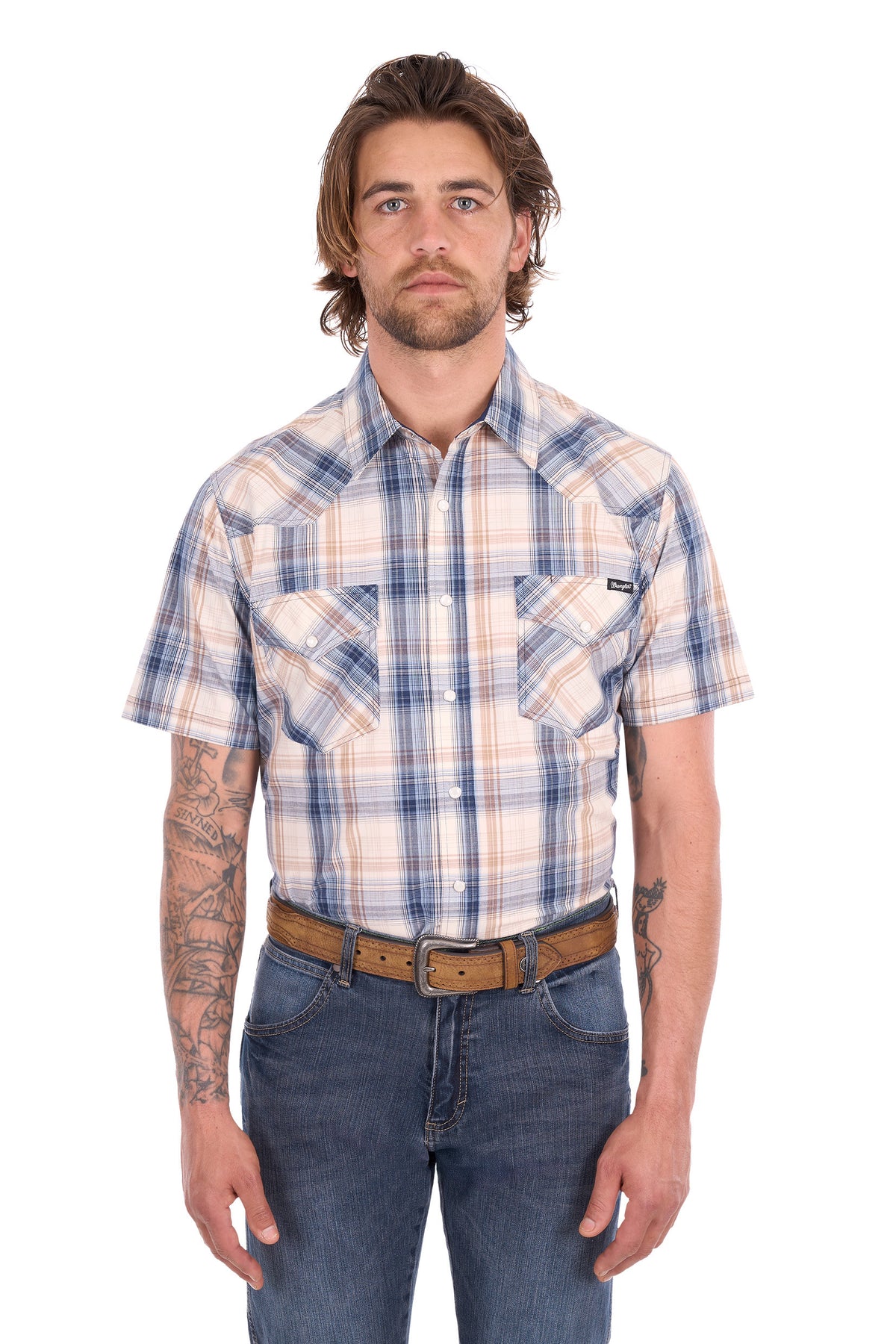 Wrangler Mens Adrian Check S/S Shirt - X6S1117672