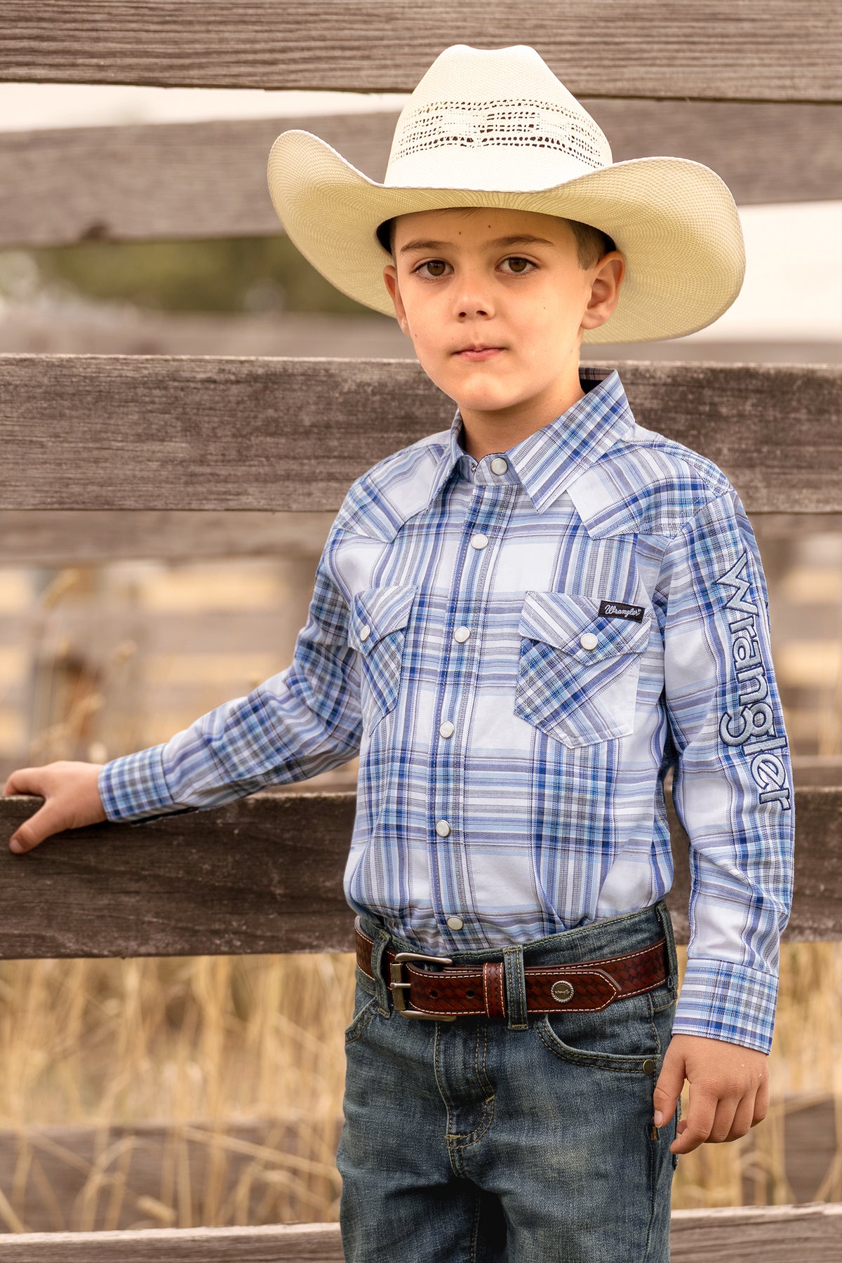 Wrangler Boys Eric Check Logo L/S Shirt - X6S3111667