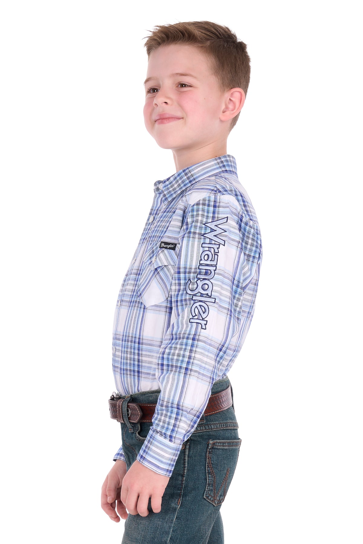 Wrangler Boys Eric Check Logo L/S Shirt - X6S3111667