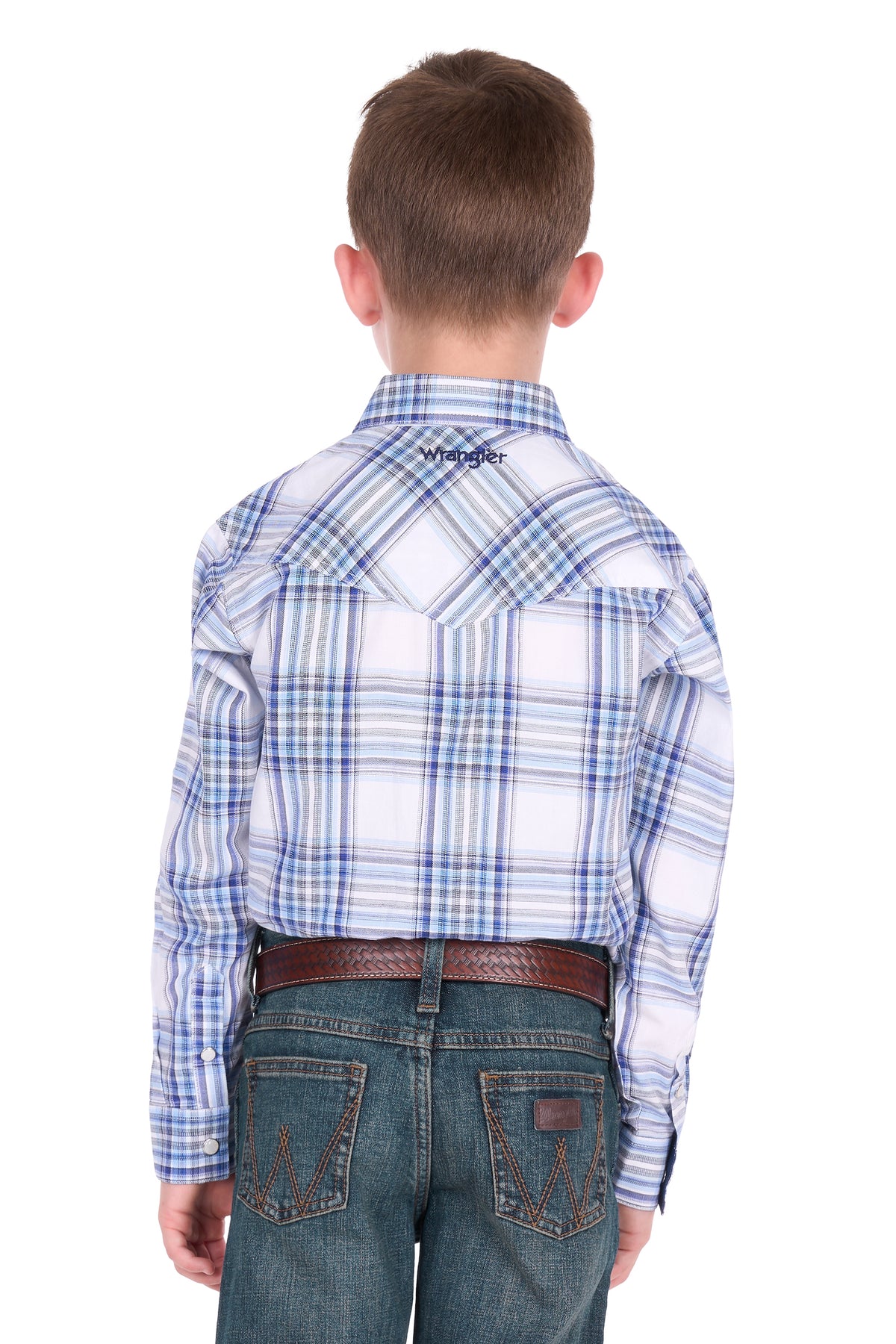 Wrangler Boys Eric Check Logo L/S Shirt - X6S3111667