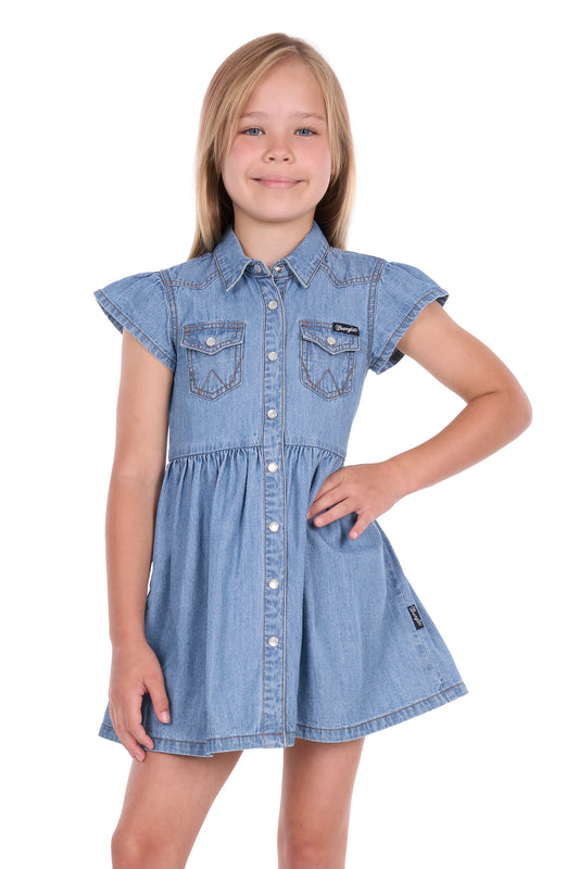 Wrangler Girls Poppy S/S Denim Dress - X6S5401597