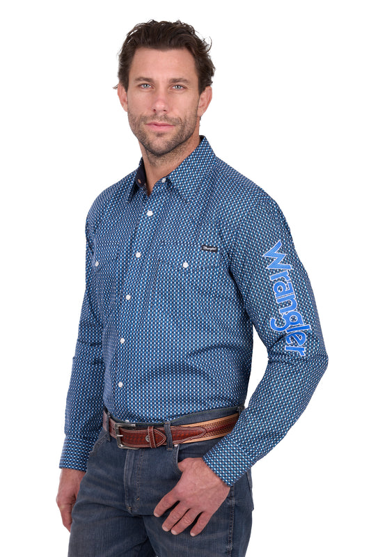 Wrangler Mens Kyle Print L/S Shirt - X6W1111481