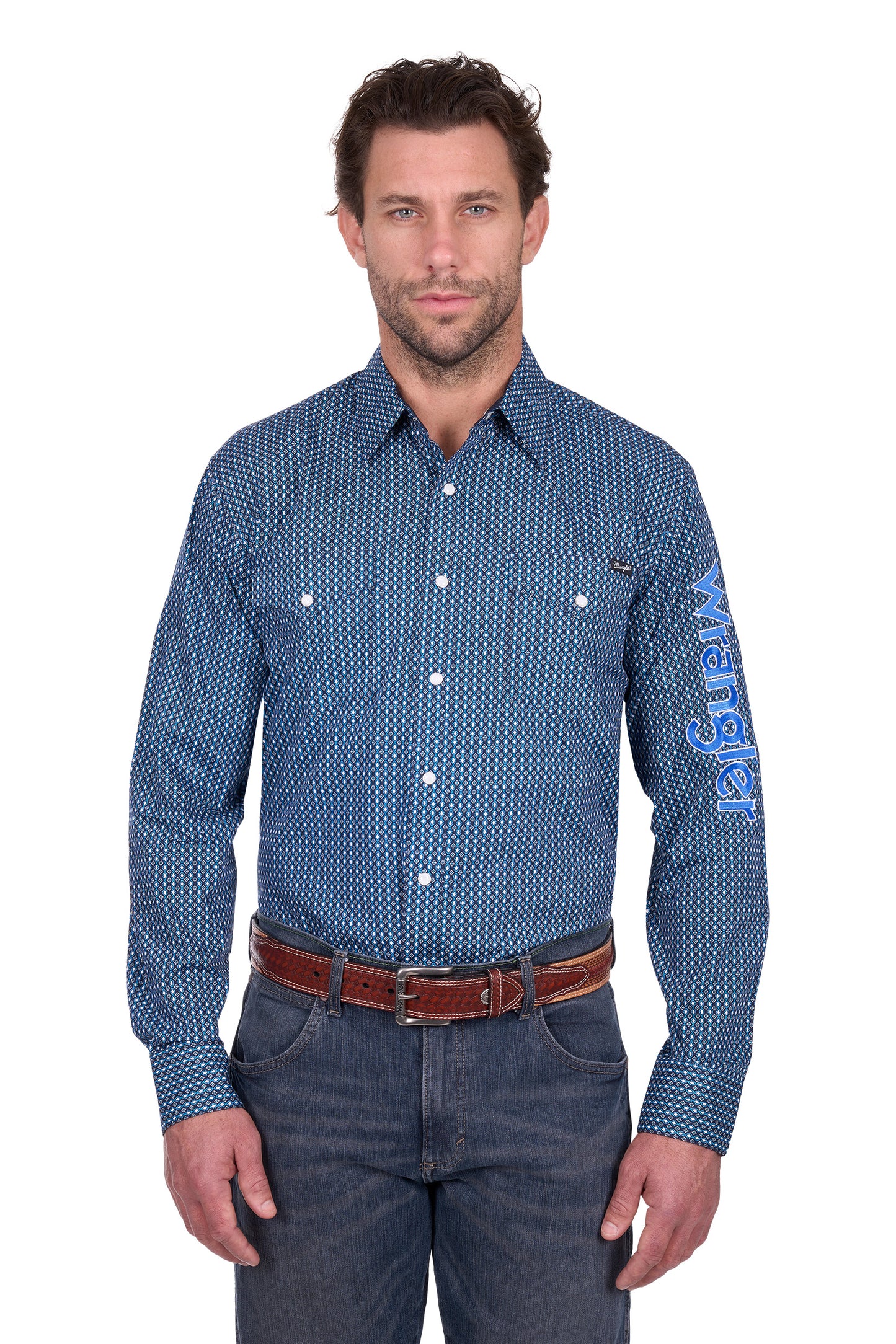 Wrangler Mens Kyle Print L/S Shirt - X6W1111481