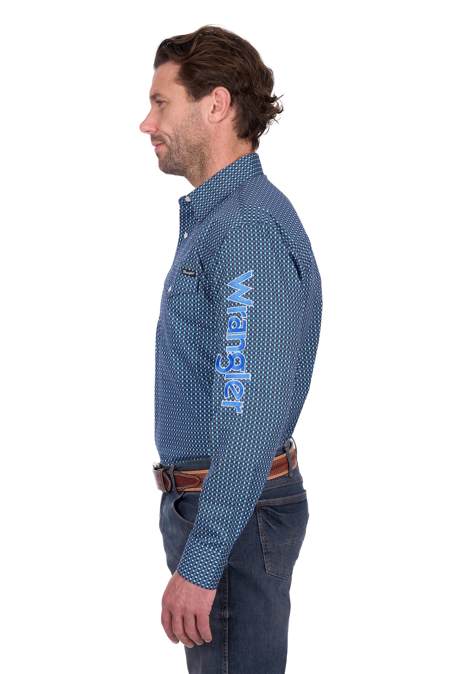 Wrangler Mens Kyle Print L/S Shirt - X6W1111481