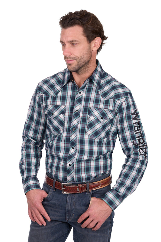 Wrangler Mens Dustin Check Western Shirt - X6W1111482
