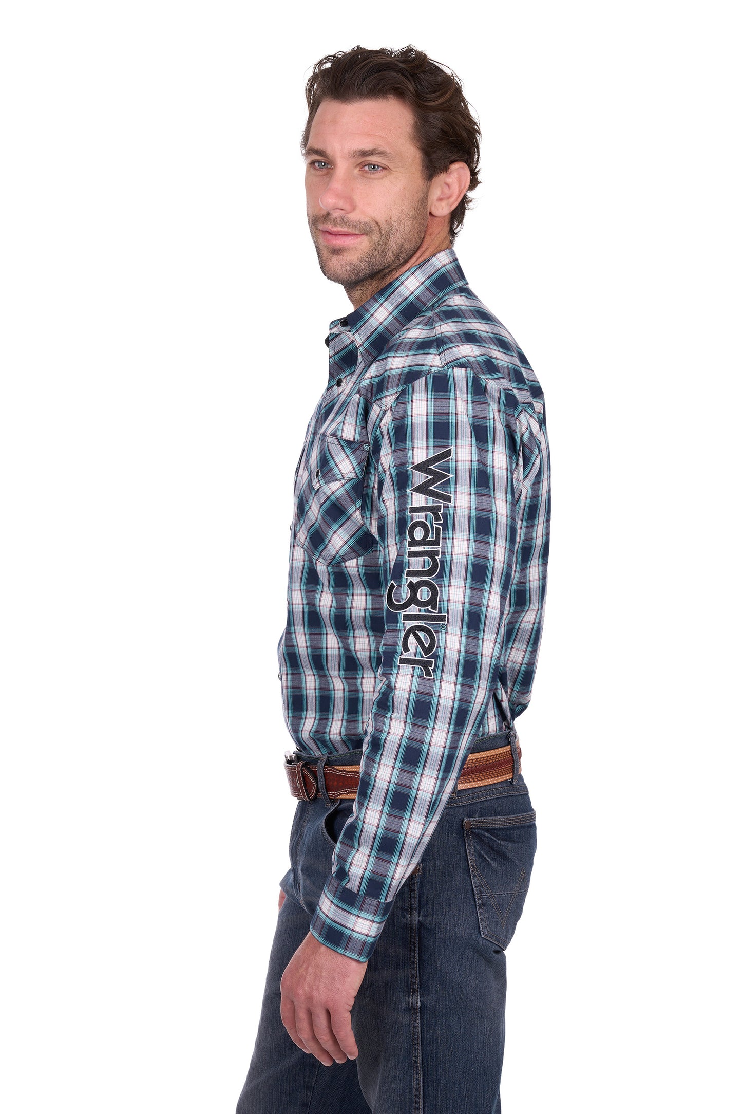 Wrangler Mens Dustin Check Western Shirt - X6W1111482