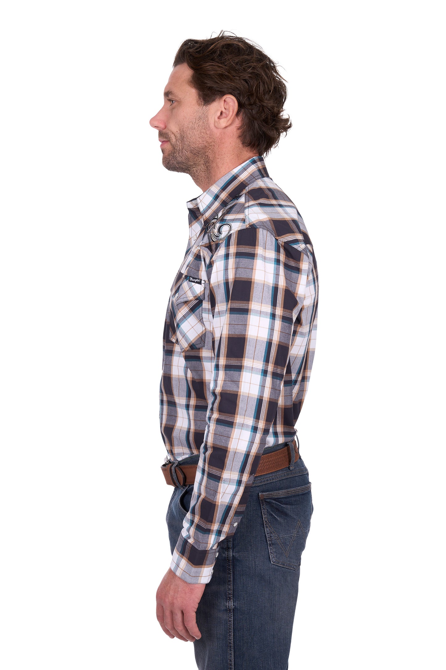 Wrangler Mens Ricky Embroidered Western Shirt - X6W1111493