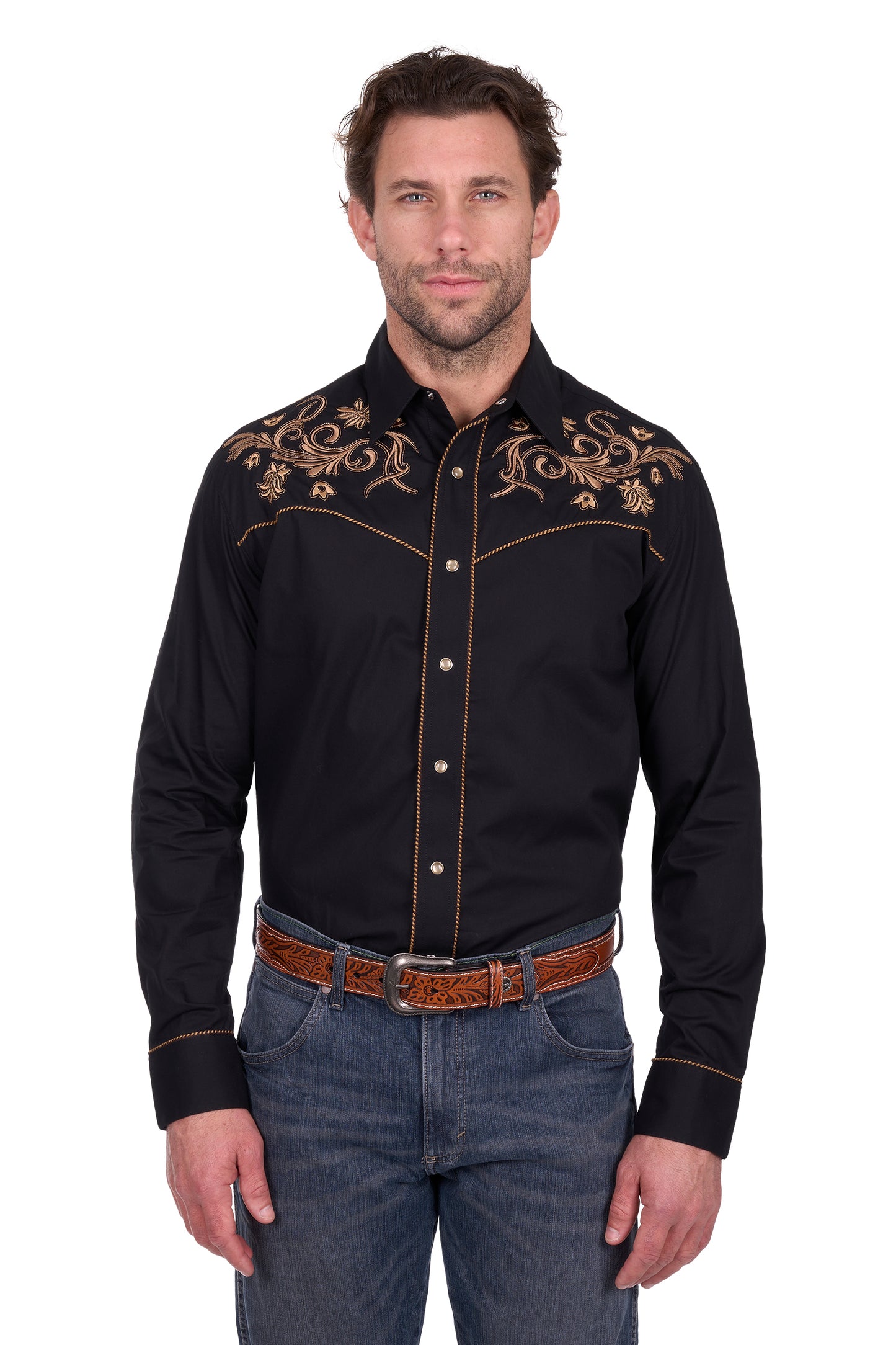 Wrangler Mens Luke Embroidered L/S Shirt - X6W1111494