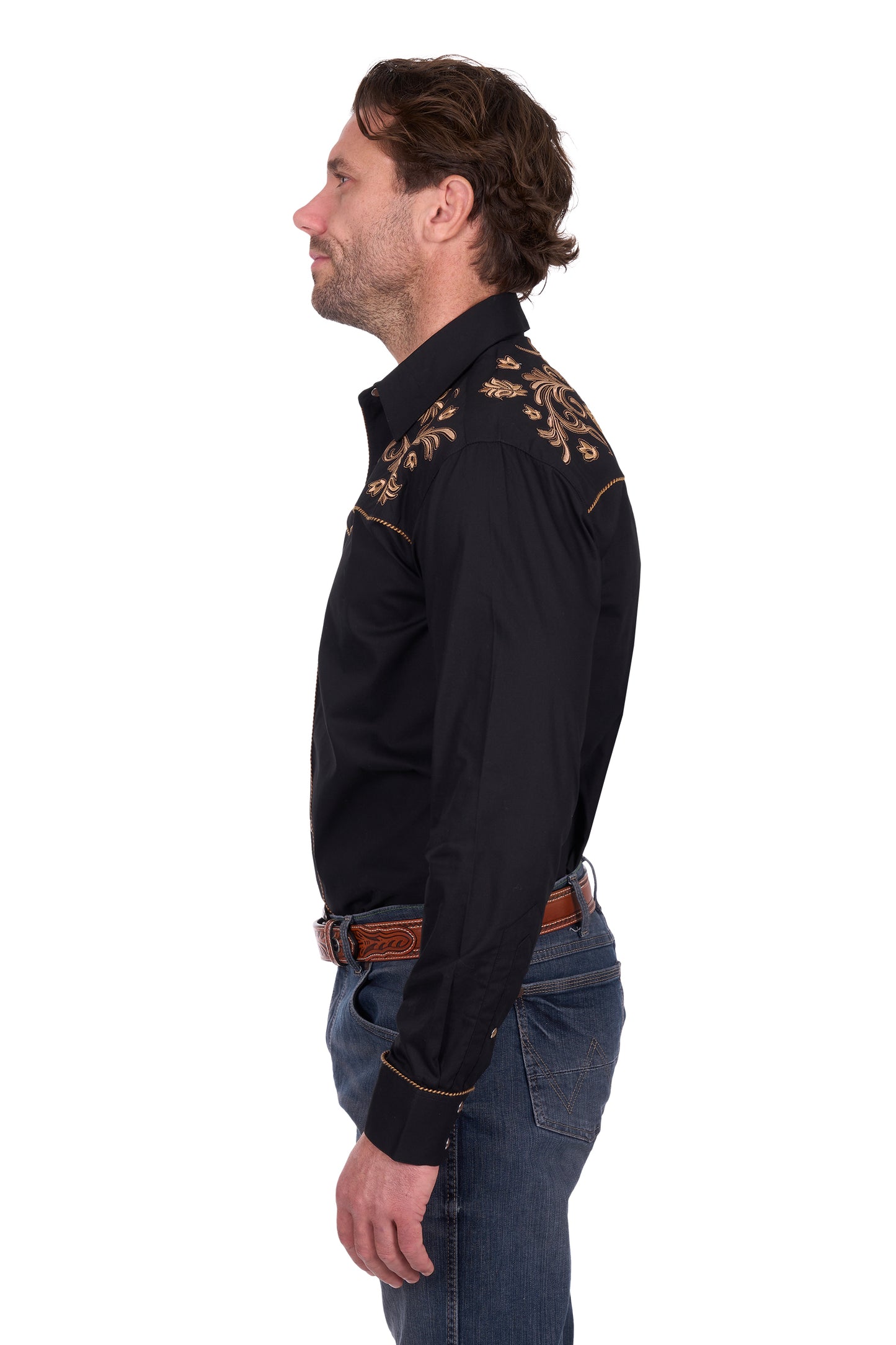 Wrangler Mens Luke Embroidered L/S Shirt - X6W1111494