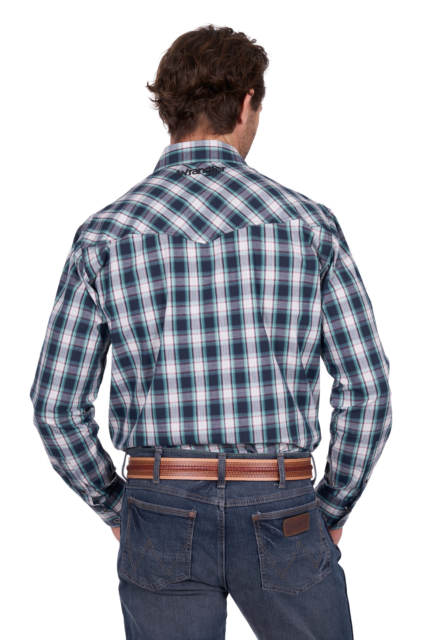Wrangler Mens Dustin Check Logo L/S Shirt - X6W1112482