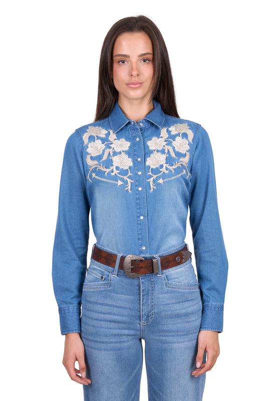 Wrangler Ladies Louise L/S Shirt - X6W2127265