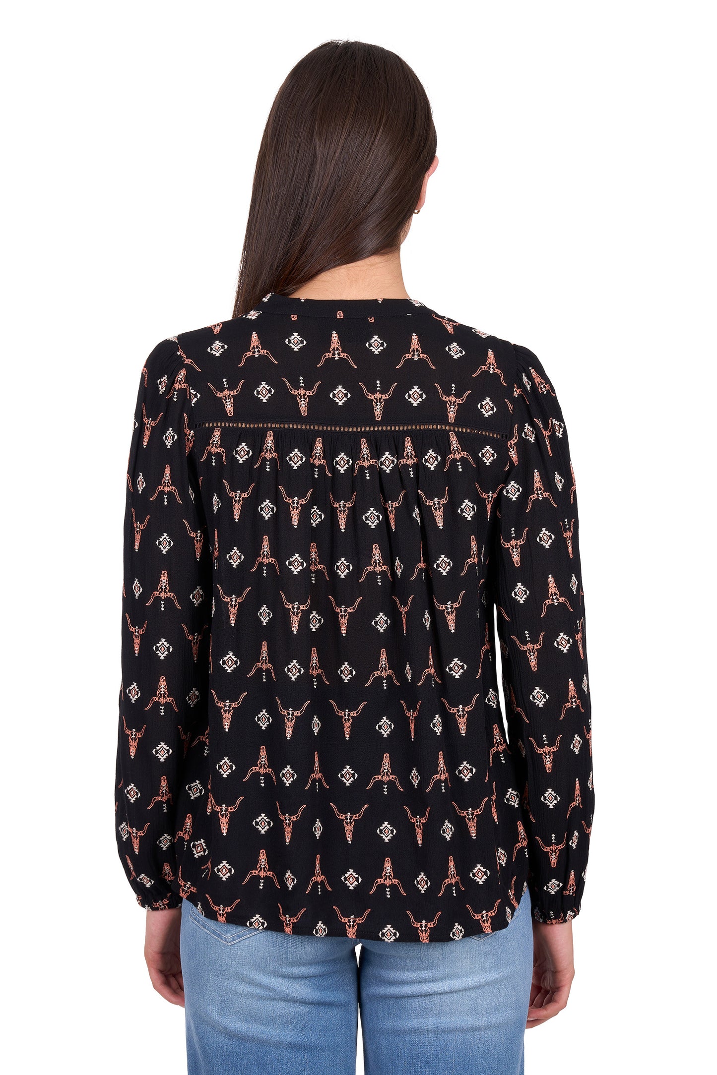 Wrangler Ladies Lucille L/S Blouse - X6W2513556