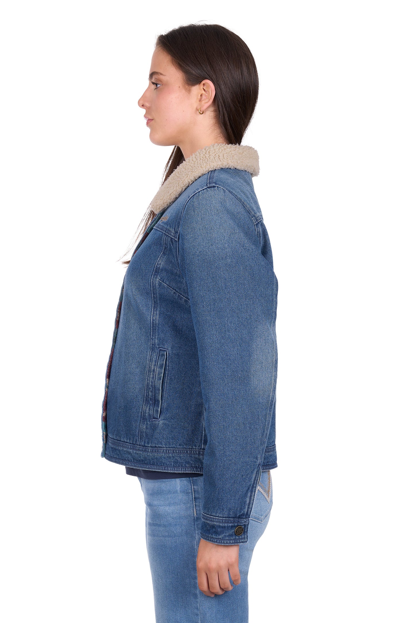 Wrangler Ladies Dixie Jacket - Denim/Multi - X6W2701568