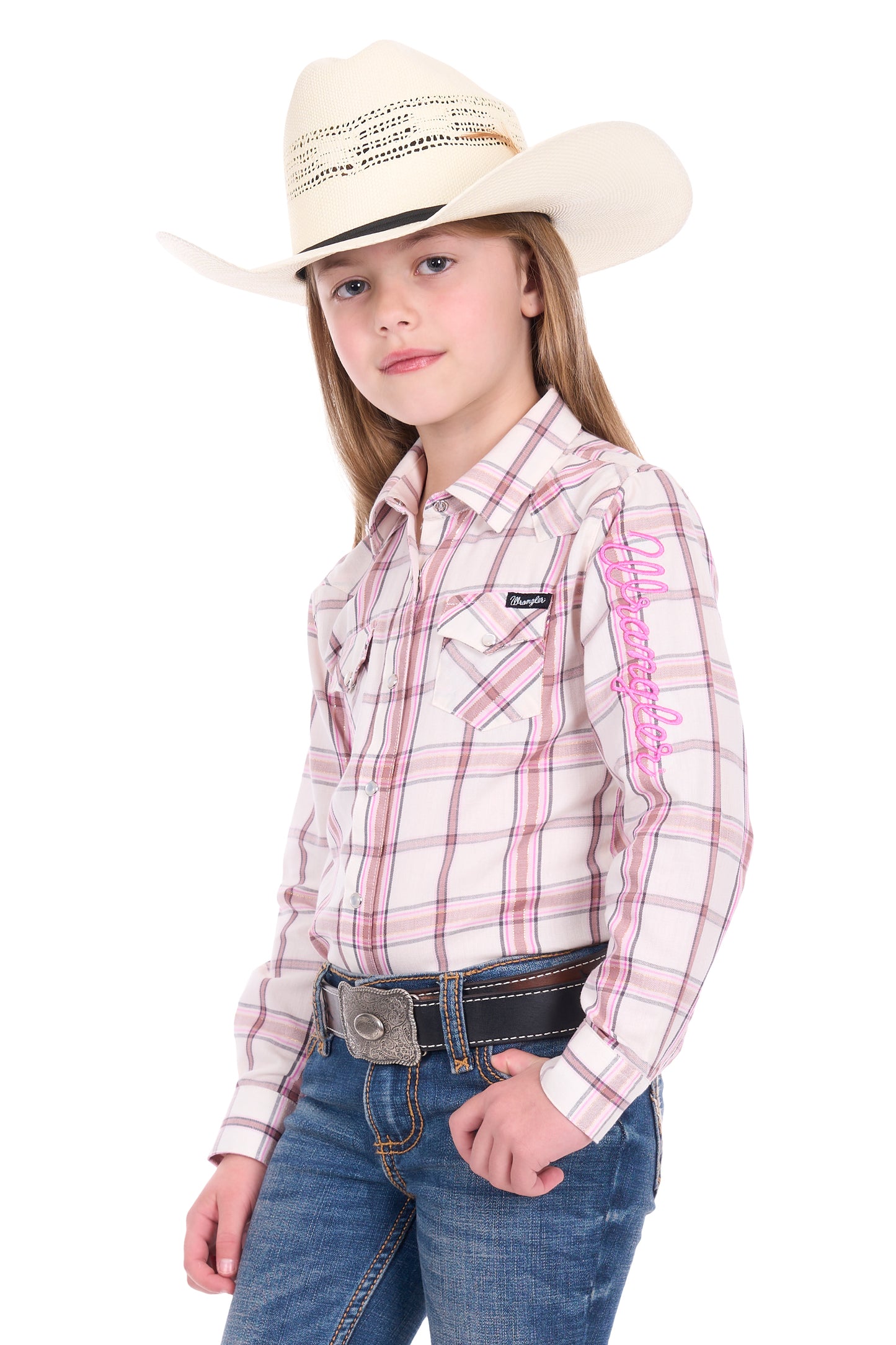 Wrangler Girls Henley Logo L/S Shirt - X6W5127562