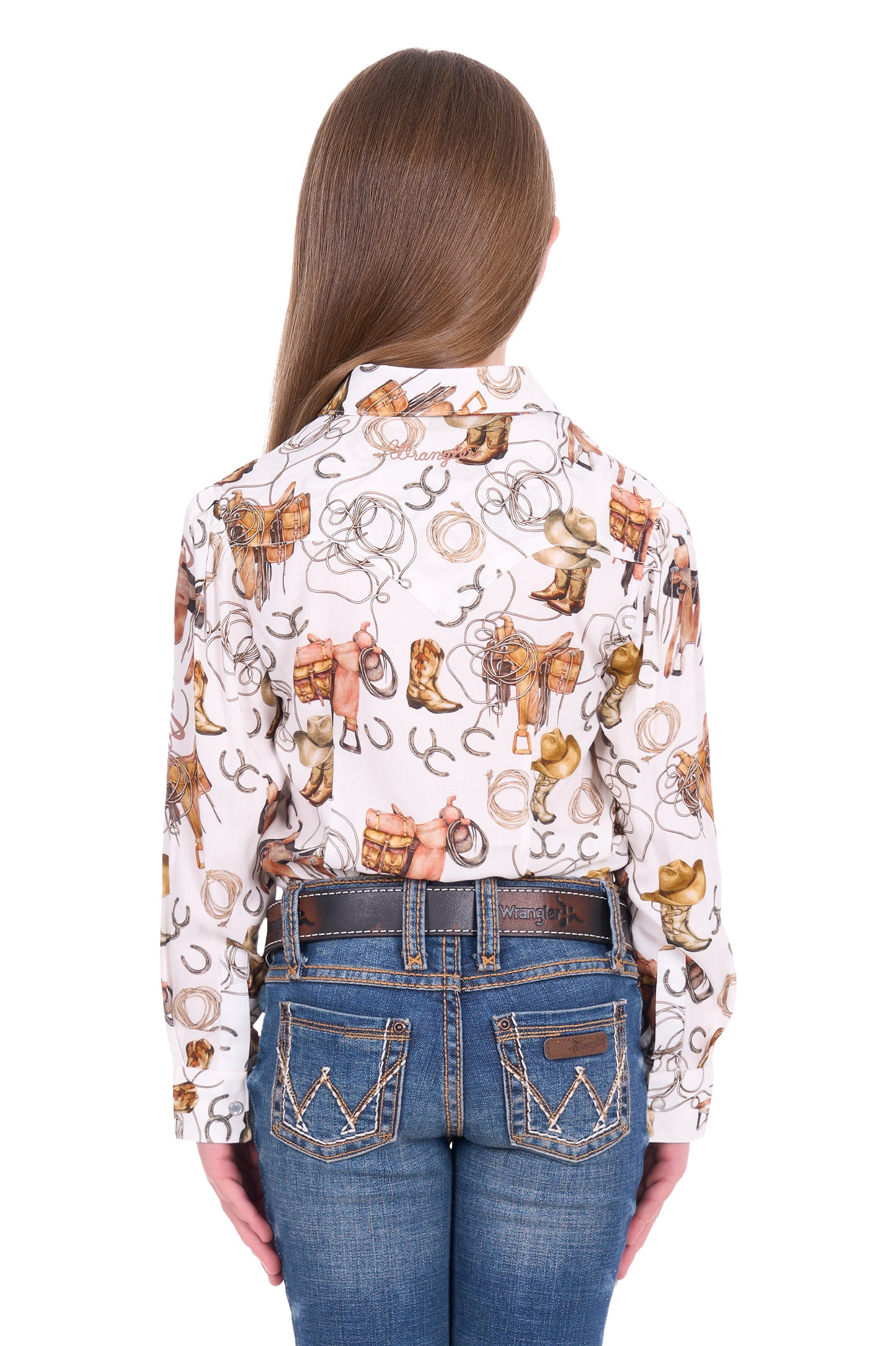 Wrangler Girls Marilyn Print Logo L/S Shirt - X6W5129558