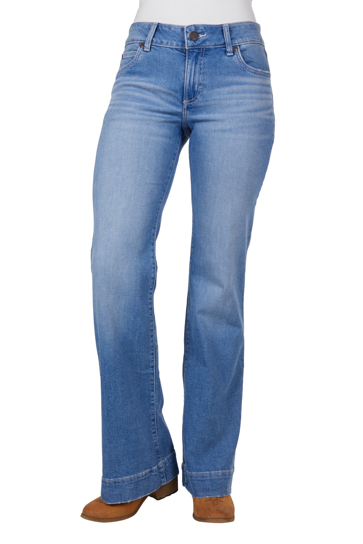 Wrangler Ladies Hallie Trouser Jean - 34" Leg - Sky