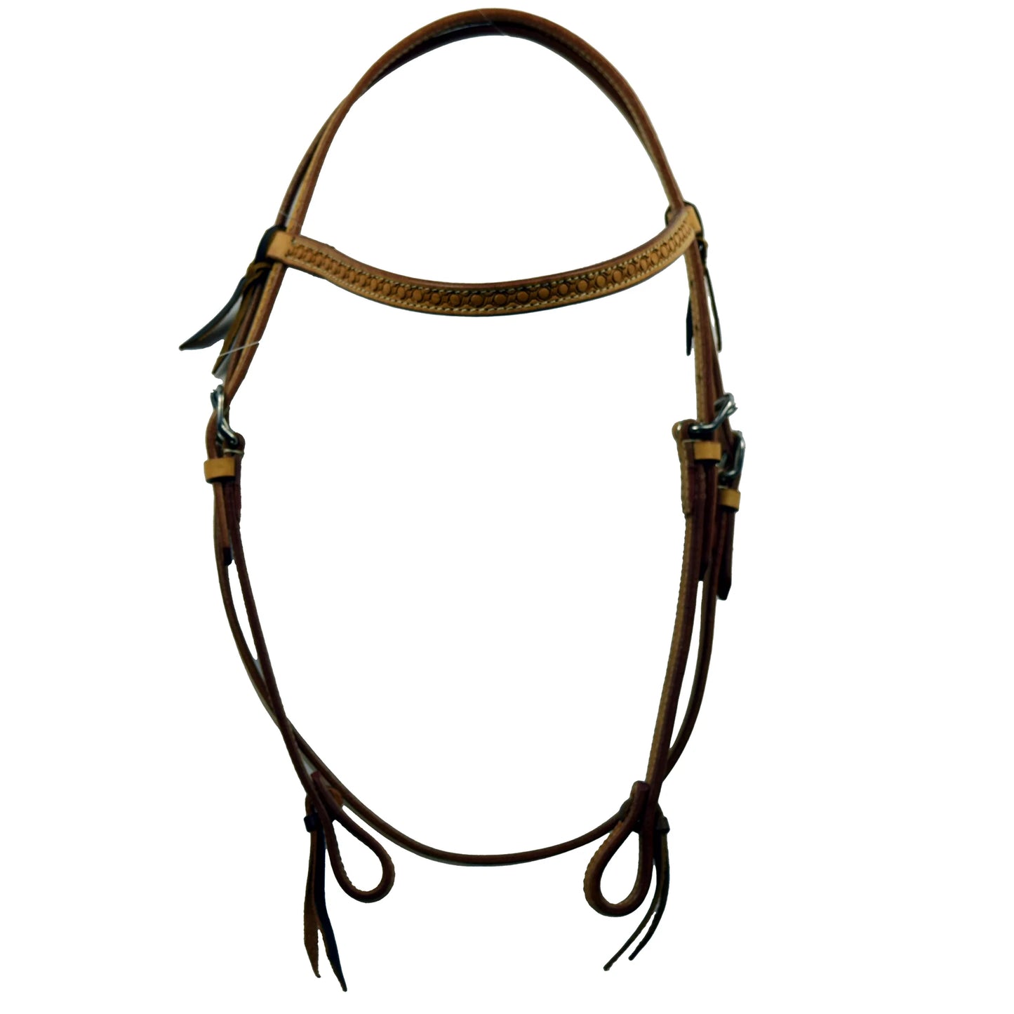 Ezy Ride Bridle Brow with Stamping - Natural - NE-AE-107NAT