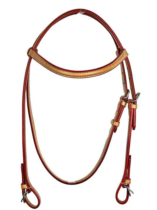 Ezy Ride Bridle Brow with Stitching - Natural - NE-AG-156