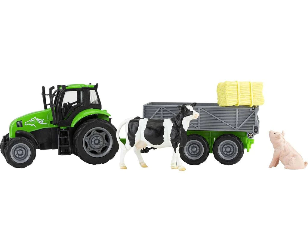 Breyer Farms Tractor & Tag A Long Wagon