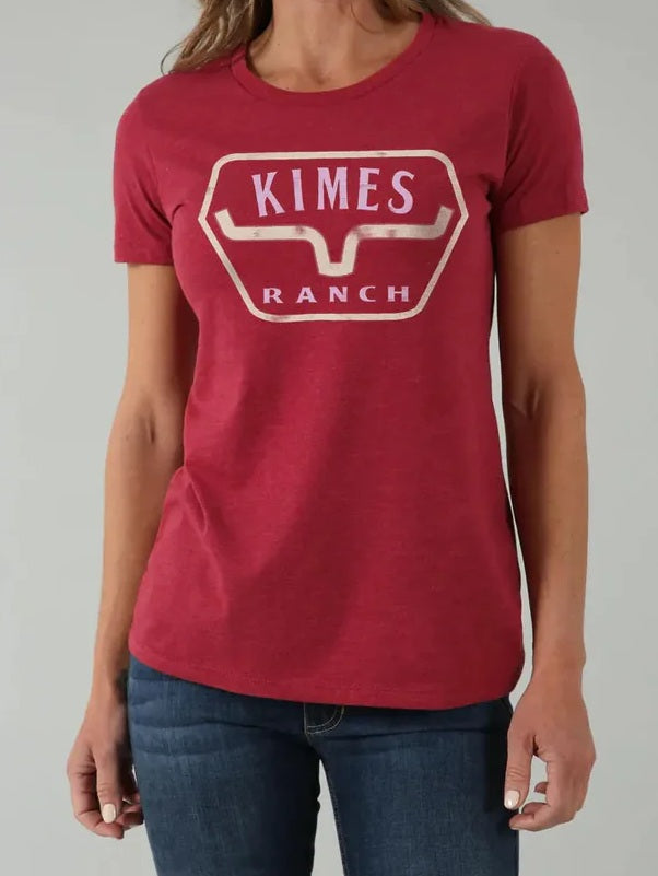 Kimes Ranch Ladies Distance Shirt - Cardinal