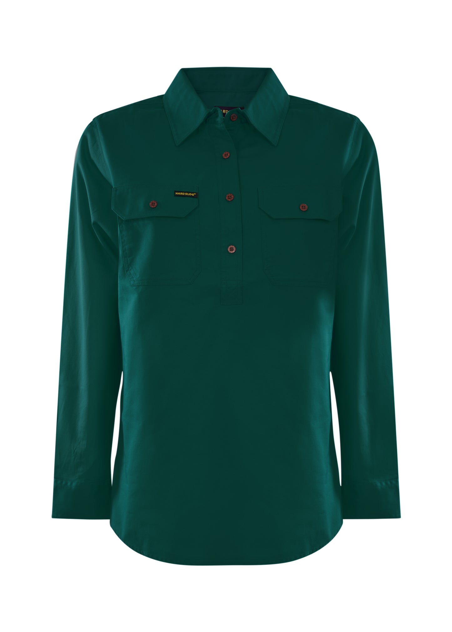 Hard Slog Ladies Half Plkt L/S Shirt - HCP2101002 - Forest