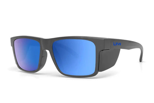 Liive Vision Polarised Sunglasses - X Jonny Brooks X - Blue Mirror Matt Black