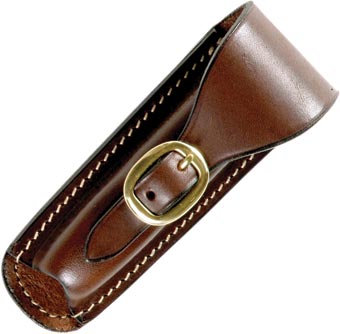Toowoomba Saddlery Leather Knife Pouch Extra Large Side Lay with Buckle - Extra Large - KN103XLB