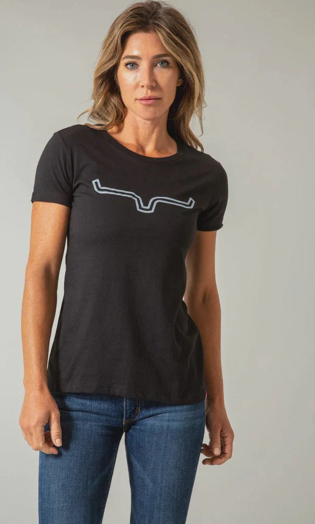 Kimes Ranch Ladies Outlier Tee Shirt - Vintage Black