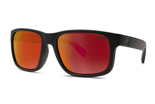 Liive Vision Polarised Sunglasses - Marlin - Red Mirror Matt Black