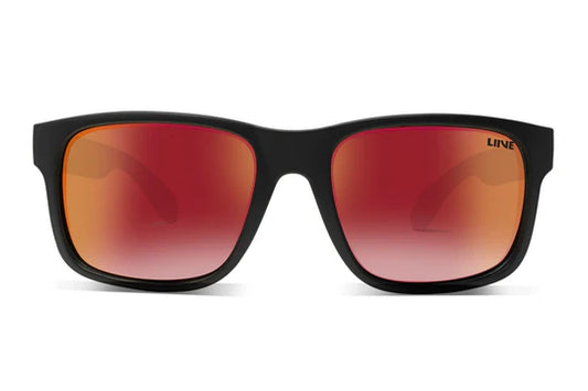 Liive Vision Polarised Sunglasses - Marlin - Red Mirror Matt Black