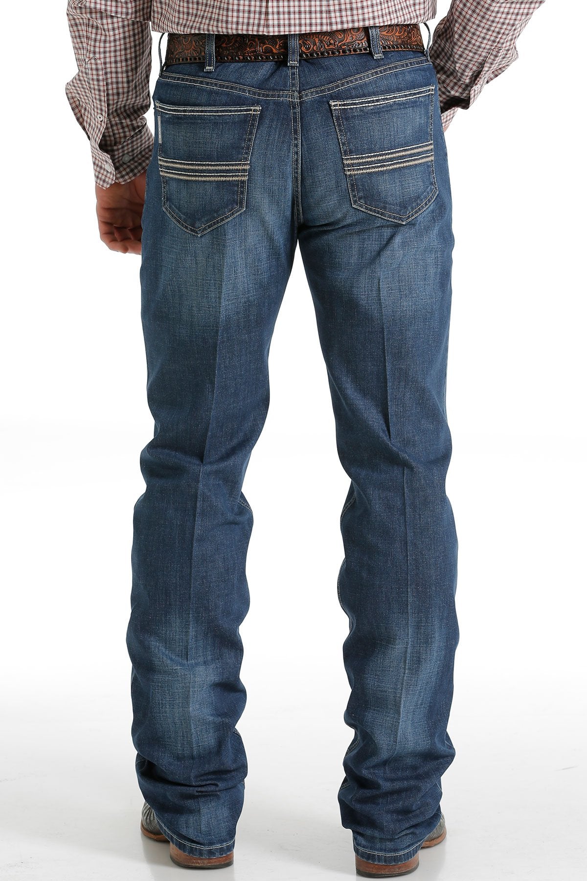 Cinch Mens Slim Fit Silver Label Jean Dark Stonewash MB98034019