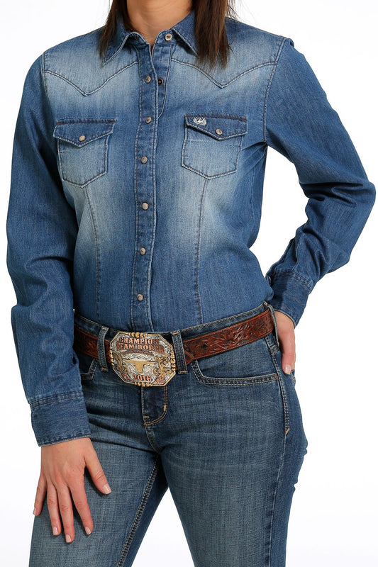 Cinch Ladies L/S Shirt - Indigo