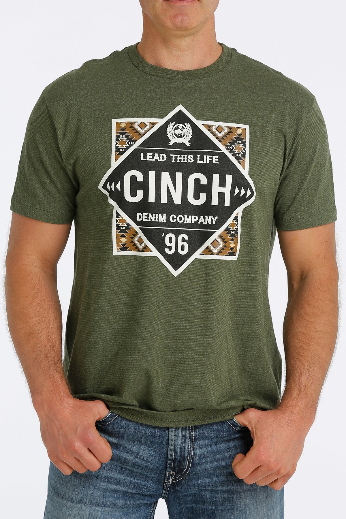Cinch Mens  Logo Aztec Tee - MTT1690501