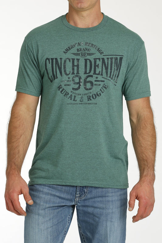 Cinch Mens Denim Western Tee - MTT1690620