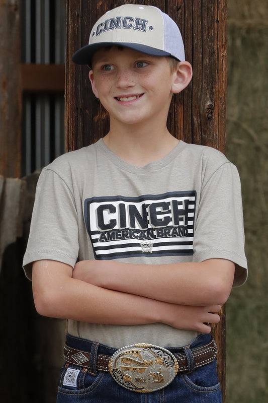 Cinch Boys American Brand Tee - Khaki