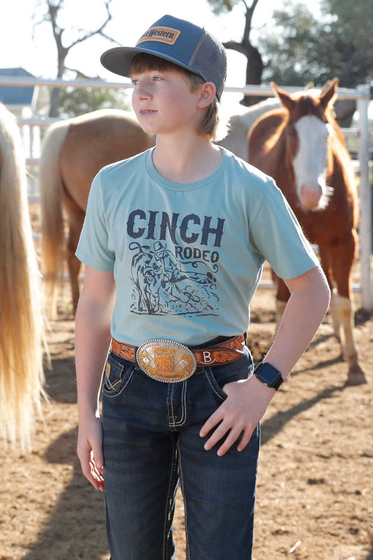 Cinch Boys Green Rodeo Tee