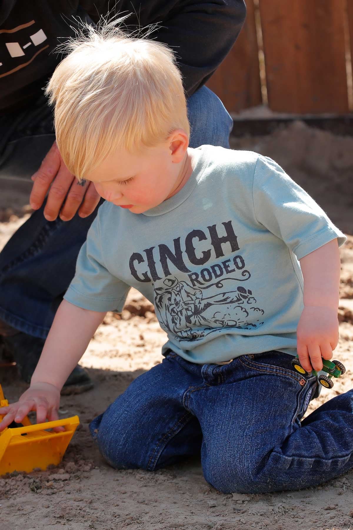 Cinch Boys Toddler Green Rodeo Tee