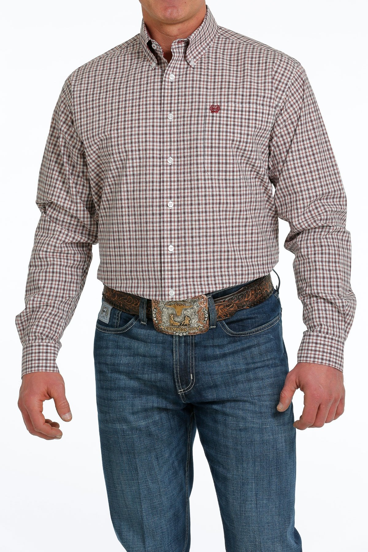 Cinch Mens Plaid L/S Shirt - MTW1105529