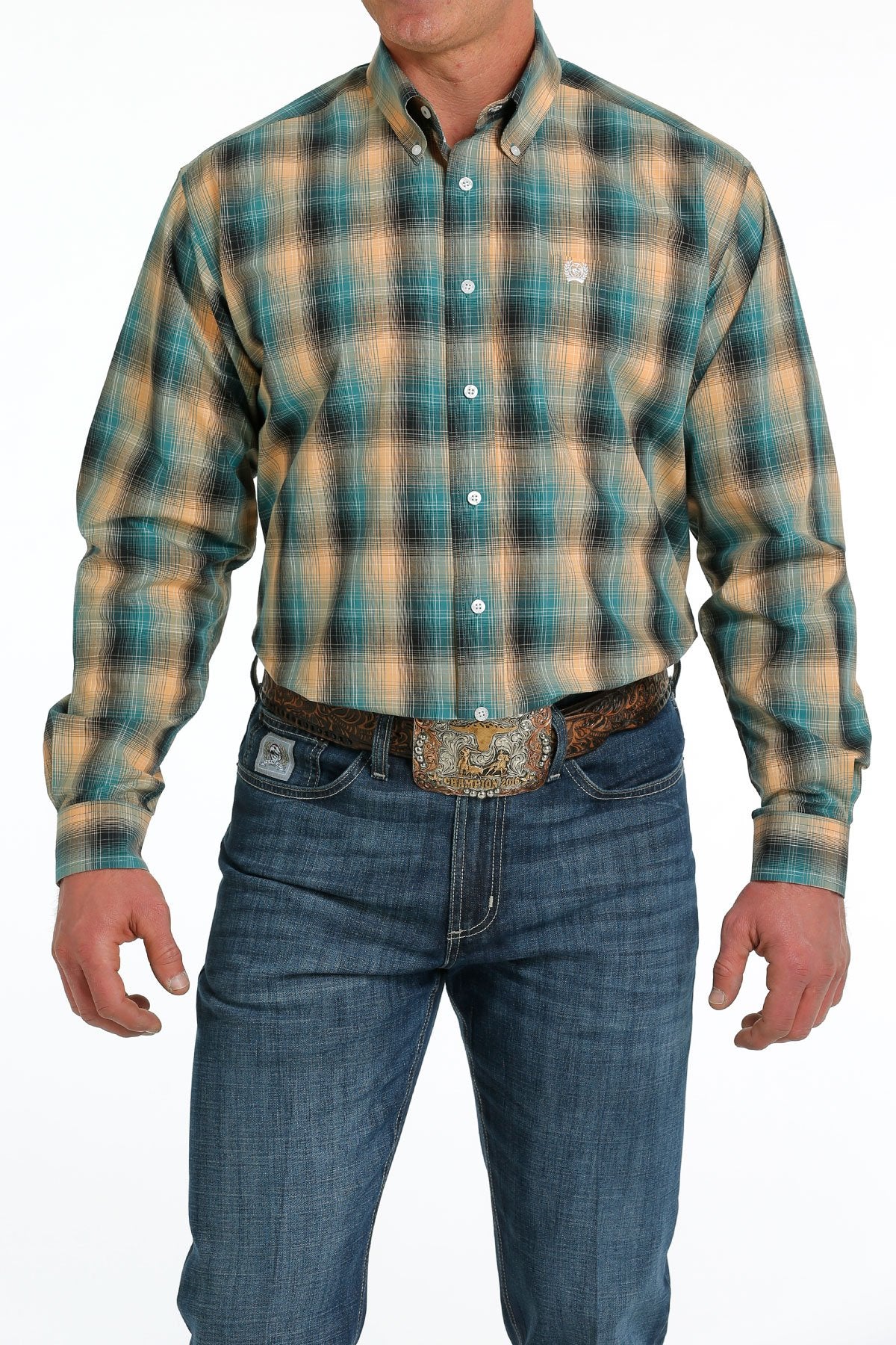 Cinch Mens Plaid L/S Shirt - MTW1105559