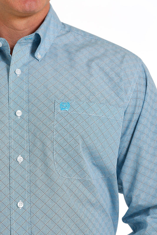 Cinch Mens Geometric Print L/S Shirt - MTW1105567
