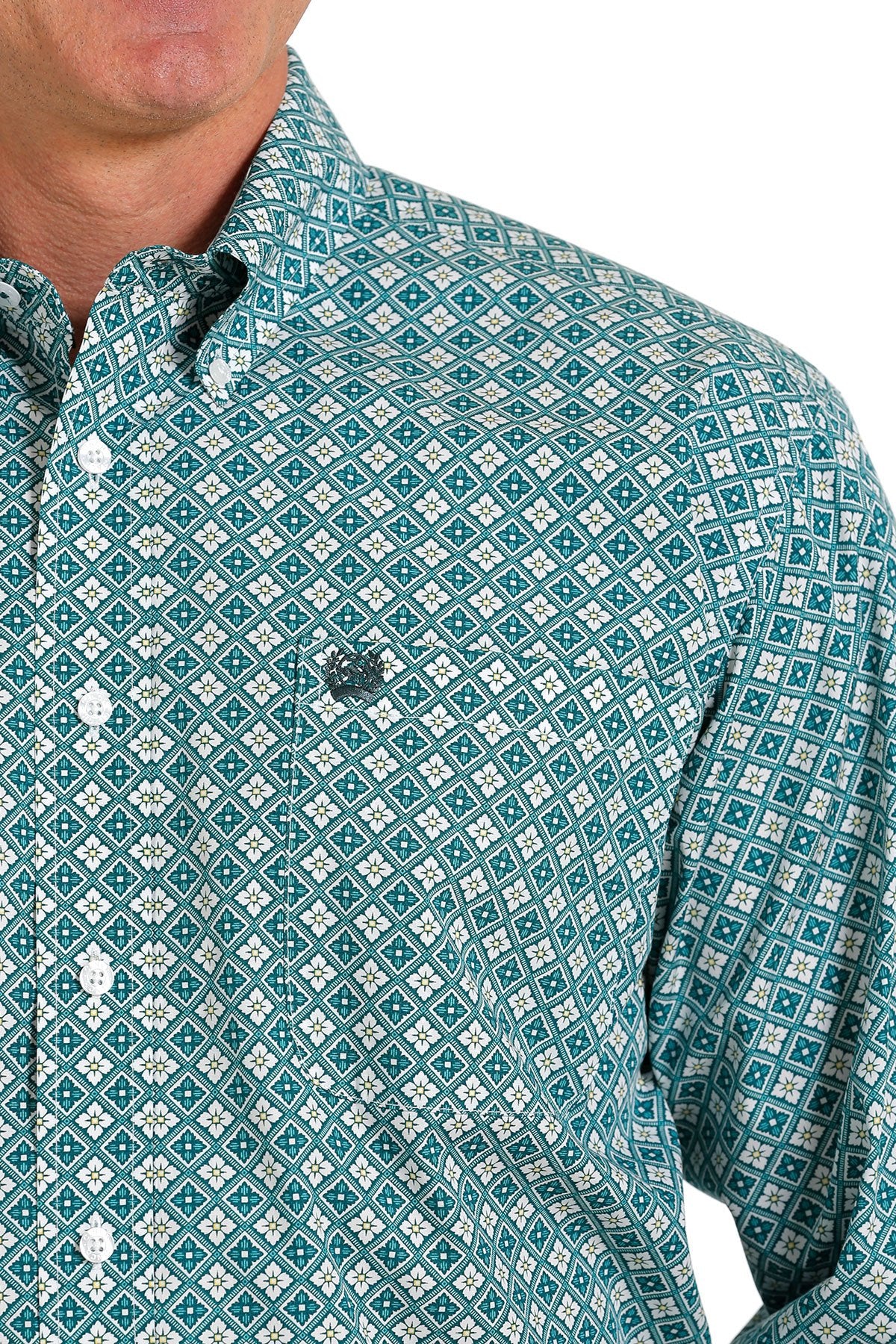 Cinch Mens Medallion Print L/S Shirt - MTW1105577