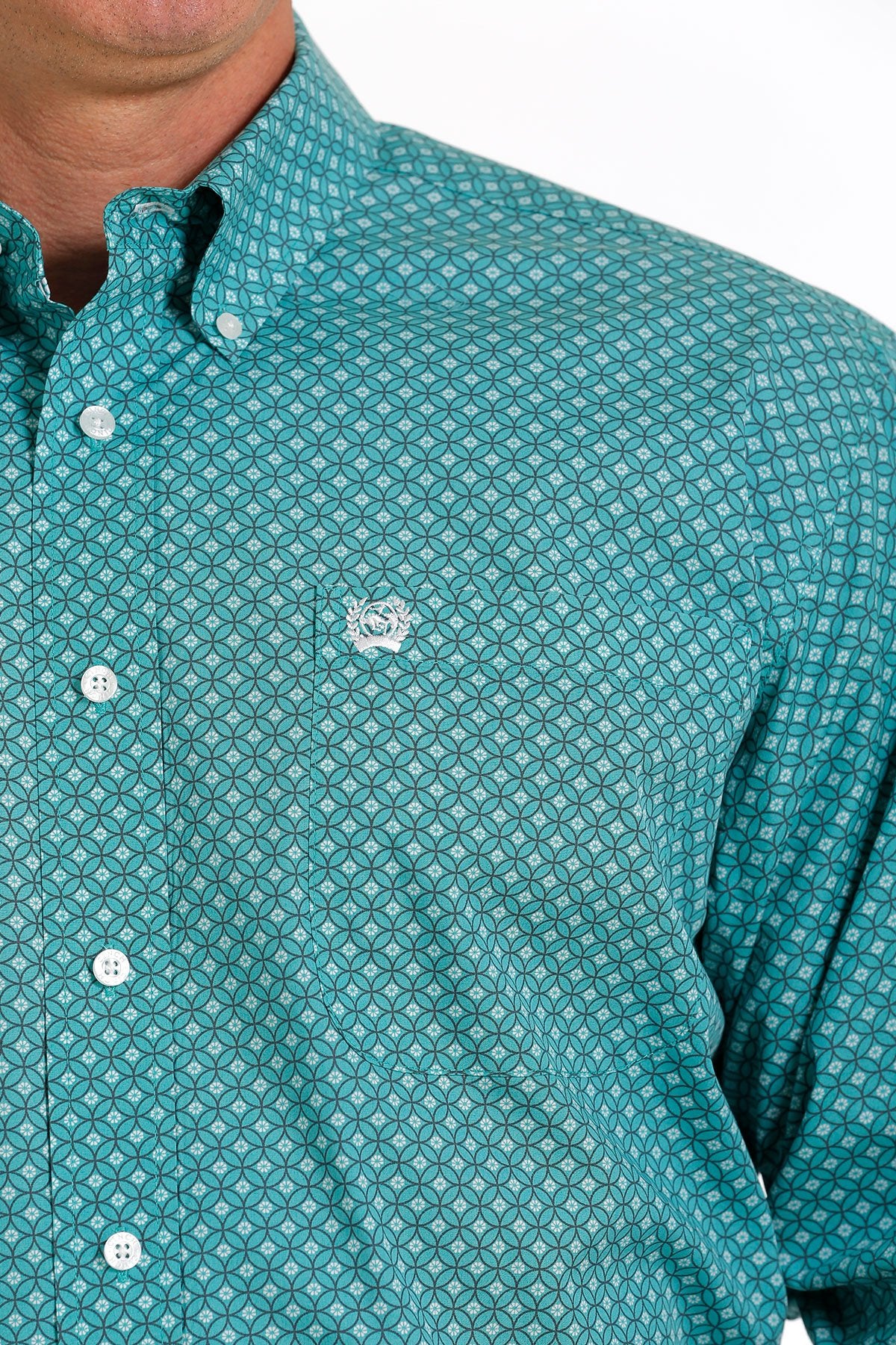 Cinch Mens Medallion Print L/S Shirt - MTW1105583