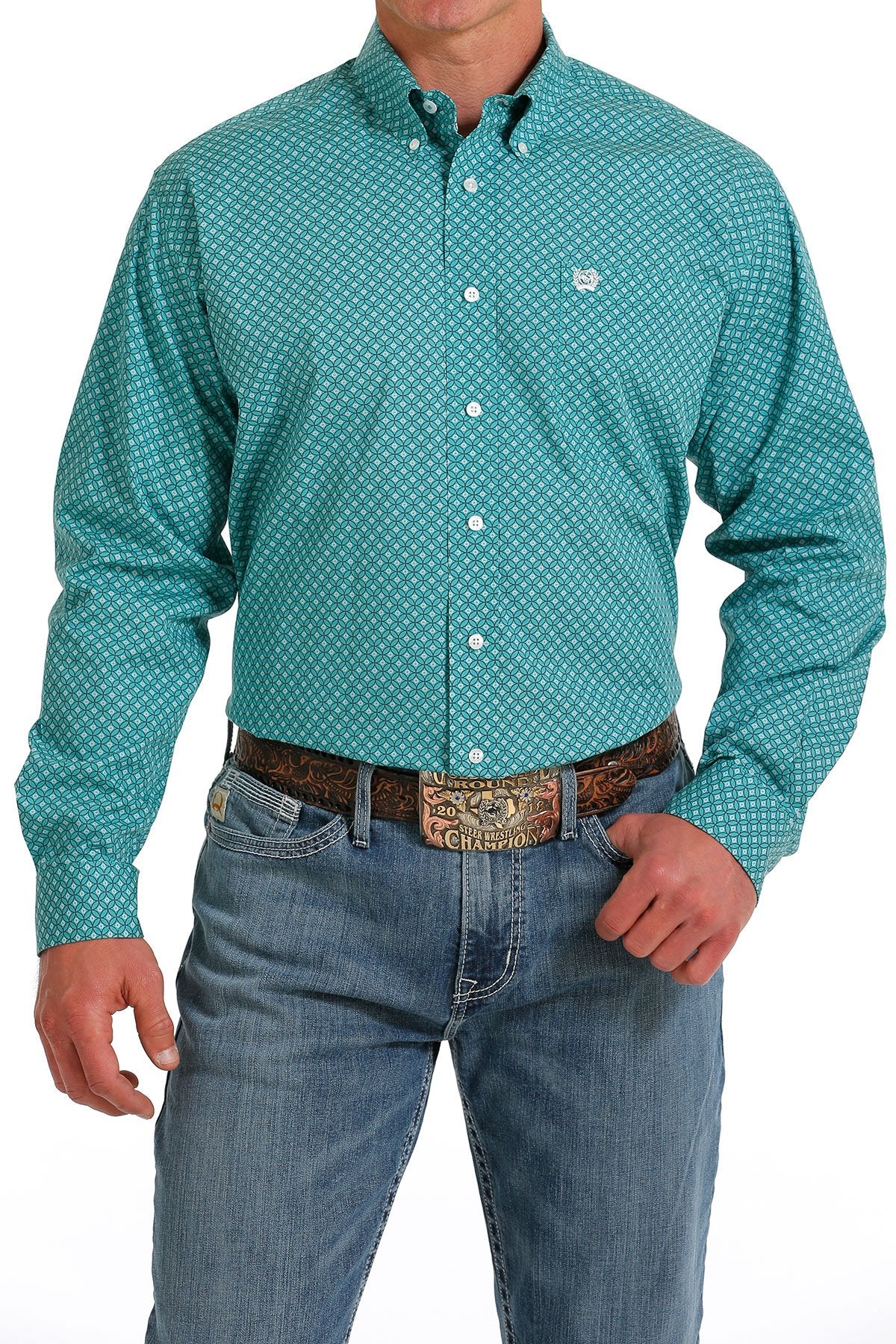 Cinch Mens Medallion Print L/S Shirt - MTW1105583