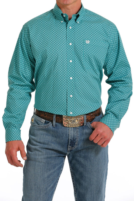 Cinch Mens Medallion Print L/S Shirt - MTW1105583