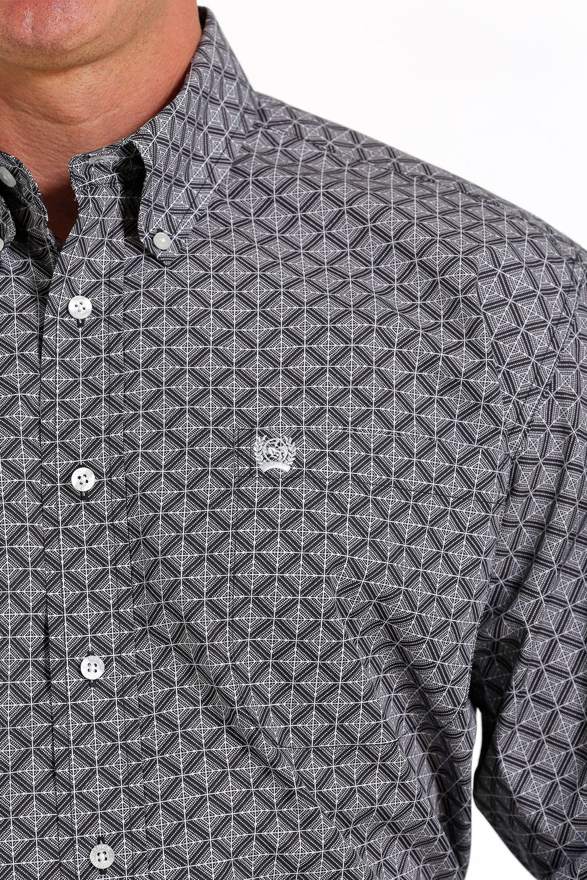 Cinch Mens Geometric Print L/S Shirt - MTW1105604