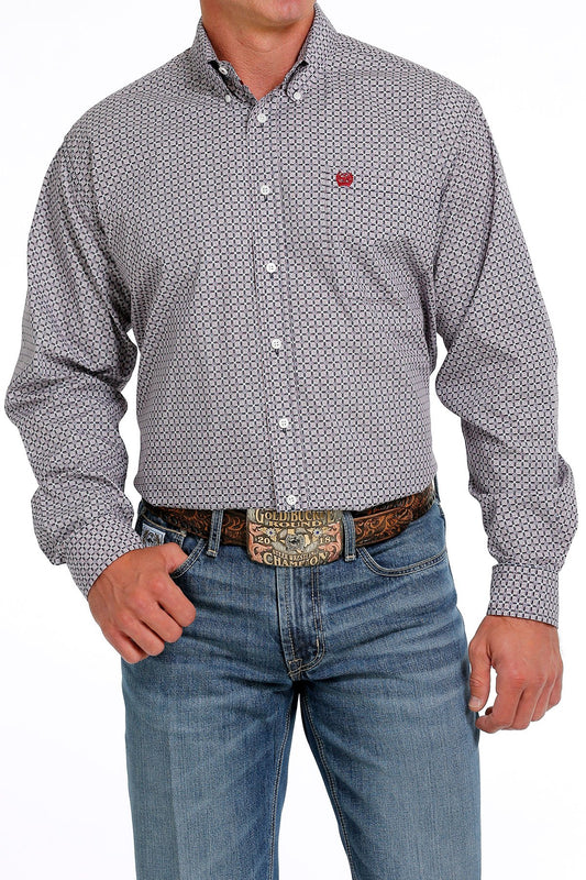 Cinch Mens Geometric Print L/S Shirt - MTW1105619