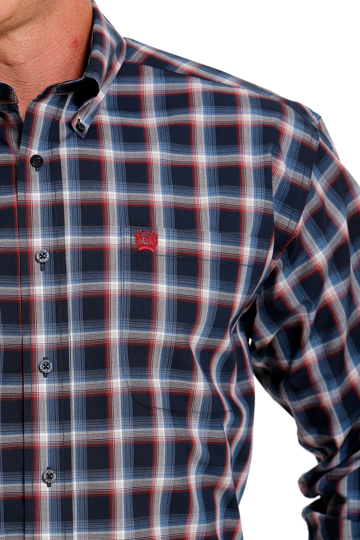 Cinch Mens Plaid Button Down Shirt - MTW1105624