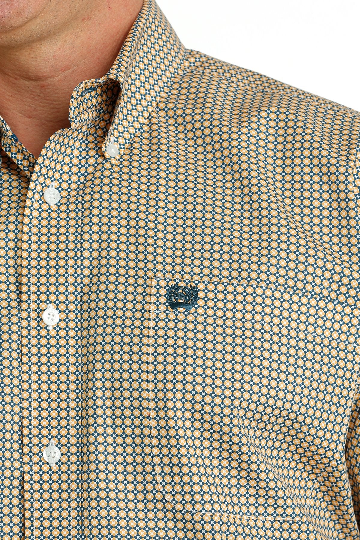 Cinch Mens Medallion Print L/S Shirt - MTW1105660