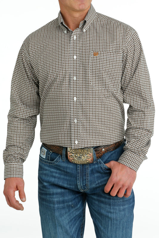 Cinch Mens Geometric Print  L/S Shirt - MTW1105665