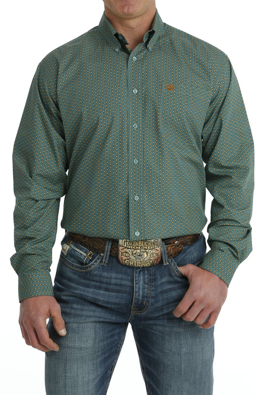 Cinch Mens Floral Print L/S Shirt - MTW1105703